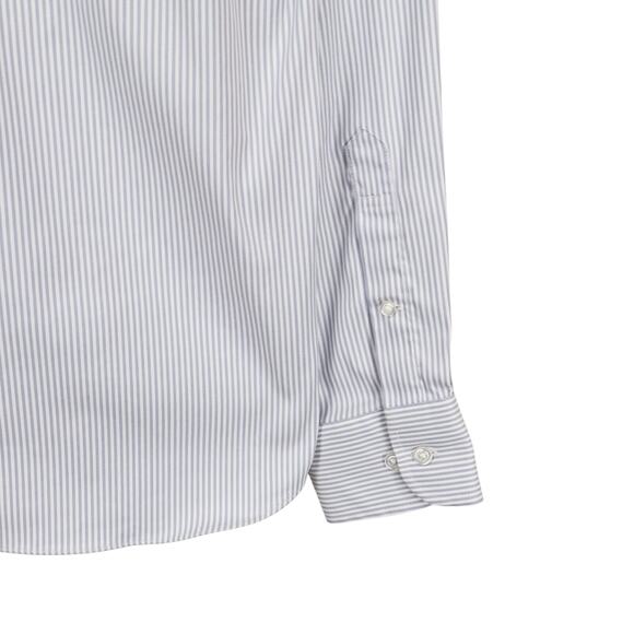J.Crew Slim Bowery Performance Stretch Dress Shirt Bengal Stripe Blue Medium - Picture 6 of 9